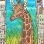 картина батик жираф