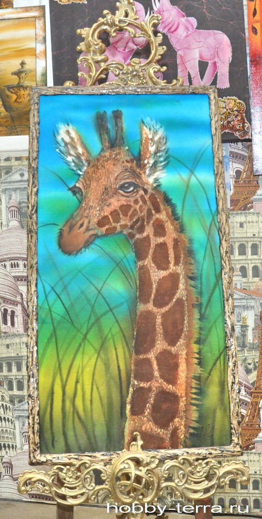 картина батик жираф